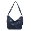 Bolso cruzado de mezclilla con lazo en un solo hombro transfronterizo, gran capacidad, nuevo estilo de moda versátil casual para el trabajo