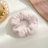 Anillo para el pelo de felpa grande para intestino grueso de otoño e invierno, banda elástica para el pelo de celebridad de internet coreana para mujer, cuerda para el pelo peluda de estilo invernal, diadema elegante