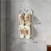 Colgador de Zapatos para Baño, Simple Estante para Guardar Pantuflas, Organizador de Zapatos de Múltiples Niveles, Soporte de Pared para Zapatos para Baño