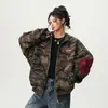 Sudadera con capucha y cárdigan de camuflaje High Street americano transfronteriza para hombres y mujeres, parejas, primavera, retro, marca de moda, holgada, casual, chaqueta con capucha