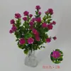 Ramo Artificial de Eucalipto de 5 Puntas Transfronterizo con Mango de Flor Flor Artificial de Amazon Decoración para el Hogar Fabricante de Flores Lote Directo Mango de Flor