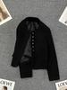 Chaqueta Corta Negra Estilo Chanel para Mujer, Nuevo Modelo Invierno 2025, Forrada con Plumón, Petite, Elegante, Casual, Top Versátil