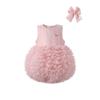Nuevo Vestido para Niña Vestido de Bebé Princesa Vestido Tutú Pegajoso Vestido de Tarta de Malla Vestido Pontón para Niña Ropa de Año Nuevo