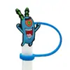 Tapa de Silicona para Popote de Dibujos Animados Cubierta Antipolvo en Stock Personalizada Tapón Antipolvo para Té de Leche Accesorios para Tapa de Popote
