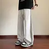 Pantalones Casuales para Hombre 2025 Nuevos Pantalones de Chándal Holgados de Pierna Recta para Adolescentes Estilo Universitario Joggers de Pierna Ancha