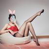 Candy color aberto virilha meias mulheres divertido e sem tentação ultra-fino lacrimogêneo paixão sexy cor meia-calça oca