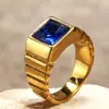 Anel de Aço Titânio com Pulseira Quadrada Multicolorida Gema para Homens e Mulheres Ins Nicho High-end Luxo Leve Moda Elegante Joia de Mão