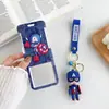 Marvel Spider-Man Capitán América llavero cubierta de tarjeta tarjeta de comida tarjeta de metro tarjeta de autobús tarjeta de acceso cordón colgante de bolsa