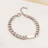 Tohm Cadena Cubana Simple Punk Diseño de Nicho Joyería Accesorio Versátil de Moda Pulsera para Hombres y Mujeres con Opciones de Grabado