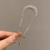Elegante Pasador de la Dinastía Han Peine en Forma de U Artefacto para el Cabello Pasador con Cabeza de Bola Estilo Antiguo Adorno Fijo para el Cabello para Mujeres en la Parte Posterior de la Cabeza