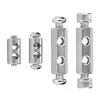 Cuerda de Acero Inoxidable 304 Cable de Acero Cerradura Sujetador Apertura Fija Clip de Cable Hebilla Ajustable Engrosada Doble Agujero Eslinga
