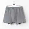 Calzoncillos tipo bóxer para hombre de algodón puro, color liso, transpirables, para mediana edad y ancianos, talla grande, shorts holgados para papá