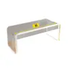 Prateleira acrílica em U personalizada para exibição de figuras na mesa, suporte elevado transparente para armazenamento em camadas na geladeira e no guarda-roupa