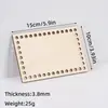 Lascas de Madeira Cortadas a Laser com Furos, Placa de Madeira, Tiras de Tecido, Cesta, Base de Madeira, Base de Madeira Crochê à Mão, Placa de Tecelagem DIY