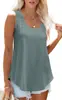 Estação Independente da Amazon Comércio Exterior Europeu e Americano Transfronteiriço Feminino Verão Gola Redonda Regata Camiseta Tamanho Americano Ponto-a-Ponto Sem Mangas Top