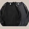 Sudadera de otoño e invierno para hombre, corte holgado, cuello redondo, sin capucha, manga larga, top versátil de moda, chaqueta sin capucha