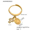 Xinyixinxin Anillo Abierto Combinado de Acero Inoxidable Incrustado con Circonita Transfronterizo Chapado en Oro Real de 18K Moda Simple Anillo para el Dedo del Pie Venta al por Mayor