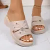 2026 Verano Nueva Moda Zapatillas Gruesas para Mujer Transpirables para Mujer Verano Casual Playa Zapatillas de Tacón Alto