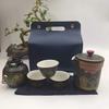 Juego de Té Portátil para Viaje Traje para Exteriores Carpa de Camping Fabricante de Té Kung Fu Una Tetera Cuatro Tazas Taza Rápida para Invitados Regalo de Negocios