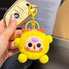 Lindo colgante de peluche con forma de bola de carbón de imitación de piel de conejo rex, joyería creativa, muñeco de dibujos animados, llavero para coche