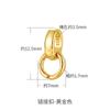 Accesorios de Cierre para Collares de Perlas Cierre de Oro de 18K Cierre Universal Doble Anillo Cierre Versátil Colgante Material del Cierre del Colgante