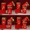 Vasos de Papel Grueso Desechables Dorados para Bodas, Compromisos, Banquetes de Boda, Festivales y Uso en Casa, Vasos Rojos para Té