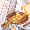 Tabla de cortar de madera de acacia transfronteriza, personalizable con asa y agujero para colgar, uso a doble cara, tabla de cortar para alimentos cocinados en la cocina, tabla de quesos de madera