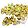 Peluca Nueva de Alta Calidad Accesorios para Rastas Pulsera de Cuentas DIY Cuentas Espaciadoras Anillos de Diamantes de Aleación Coloridos Cuentas con Agujero Grande Cuentas Sueltas