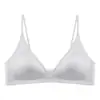 Espalda Sexy y Hermosa, Transpirable y Cómodo Sujetador Push-Up Anticaída Tira de Gel Copas Triangulares Sin Aros Soporte Suave Ropa Interior
