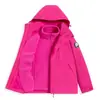 Chamarra tres en uno estilo Luotuo para mujer con forro desmontable, abrigo cortavientos impermeable para hombre para senderismo, viajes, montañismo