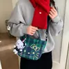 Nova Bolsa Transversal Leve, Bolsa Xadrez Versátil Infantil, Bolsa de Ombro Fofa de Desenho Animado, Bolsa de Mão Casual para Menina, Transfronteiriça