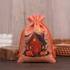 2026 Novo Estilo Saco de Juta Embalagem de Doces Halloween Boneco de Desenho Animado Saco com Cordão Atacado Transfronteiriço