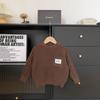 Ropa de invierno nueva 2023 para niños Xianao, tops para niños y niñas, bolsillo, etiqueta de tela, suéter retorcido, suéter personalizado para niños