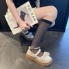 Zapatos Versátiles de Punta Redonda Estilo Japonés Jk de Suela Gruesa Británicos de Cuero Pequeño para Mujer 2024 Nuevos Zapatos Franceses Mary Jane de Boca Baja