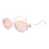 Gafas de Sol Retro Redondas de Perlas para Mujer de Nueva Colección Transfronterizas Moda Tendencia Europea y Americana Personalidad Versátiles Gafas de Sol de Alta Gama para Hombre