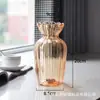 Vaso de Vidro Listrado Vertical Transparente Vaso de Flores Hidropônico Decoração de Mesa para Sala de Estar Ornamento Criativo Estilo Ins Fresco