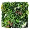 Simulación césped pared planta verde protector solar planta verde plástico artificial césped artificial bloque pared interior fondo pared colgante decoración flor