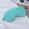 Máscara de dormir imitação de seda dupla face seda de amoreira sombreamento máscara de olho para dormir logotipo impresso essencial para viagens ao ar livre em estoque atacado