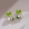 Nuevos Pendientes de Perla con Forma de Diamante Elegantes para Mujer 2026, Pendientes Versátiles de Nicho de Gama Alta con Temperamento Único, Venta al por Mayor