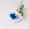 Producto Terminado: Rosa Tailandesa Tejida a Mano con Ganchillo Lana Flor Artificial Flor Inmortal Día de San Valentín Chino