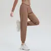 Calças Esportivas Elásticas de Cintura Alta Calças de Yoga de Perna Larga Femininas Calças de Secagem Rápida Calças de Corrida Calças Casuais Emagrecedoras Calças de Fitness