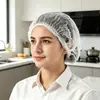 Gorro Desechable de Tela No Tejida en Forma de Tira para Chefs de Fábrica de Catering, Anti-Humo de Aceite, Transpirable, a Prueba de Polvo, Prevención de Caída de Cabello, Gorro de Malla