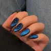 Arte de unha gatinho personalizada transfronteiriça, 30 peças de unhas artificiais em formato amêndoa, de alta qualidade, cor sólida, fabricadas por uma fábrica conceituada