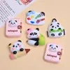 Panda de Dibujos Animados Lindo de Campus Hecho a Mano DIY Pegamento de Crema Resina Accesorios Pequeños Hebilla de Zapato con Agujero Material para Joyería Venta al por Mayor