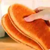 Plantillas de Terciopelo Dorado, Engrosadas, Suela Suave para Hombres y Mujeres, Cómodas, Absorbentes de Sudor, Pelaje Amarillo, Cálidas, Resistentes a Olores, A Prueba de Invierno, Transpirables, Lana