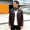 Jaqueta de Couro Masculina Amarela e Preta, Jaqueta de Couro PU Estilo Regular, Nova Jaqueta de Couro Masculina Estilo Coreano 2026 Tamanho Grande para Motociclista