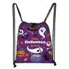 2026 Nuevo Gato Negro de Halloween Bolsa Portátil con Cordón para Estudiantes Tutoría Bolsa de Almacenamiento para Viajes al Aire Libre de Poliéster Suministro del Fabricante