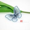 Bordado de malla degradada mariposa Horquilla de mariposa antigua material diy accesorios de tocado hechos a mano de alta calidad