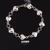 Pingente de coração urso grafite pulseira retrô personalidade acessórios explosivos transfronteiriços joias de nicho ins temperamento atacado
