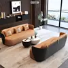 Sofá Botonê de Luxo Leve, Conjunto de Mesas de Centro para Hall de Hotel de Escritório, Salão de Exposição de Clube, Sofá para Várias Pessoas para Negócios em Lojas